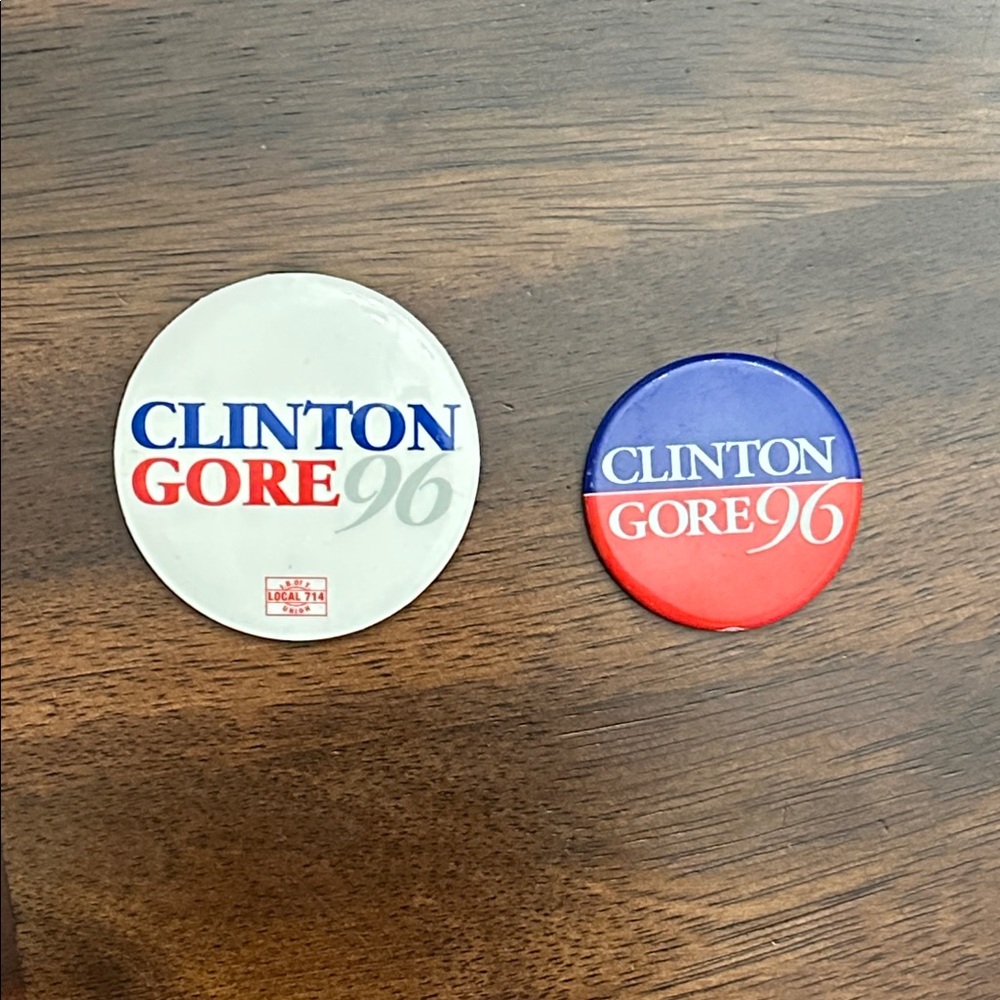 Clinton Gore 96 Campaign Buttons